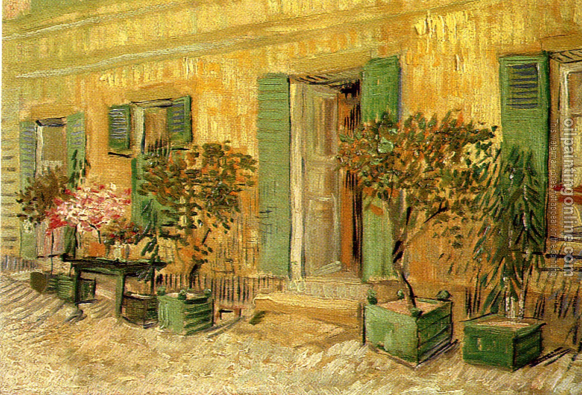 Gogh, Vincent van - Exterior of a Restaurant with Oleanders in Pots